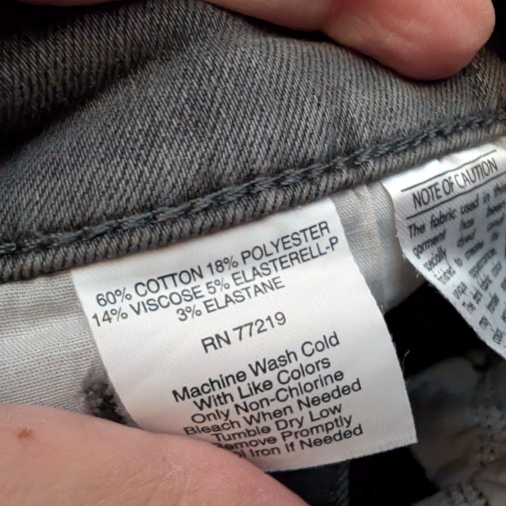 Kenneth Cole Charcoal Straight Men's Jeans - Picture 7 of 9